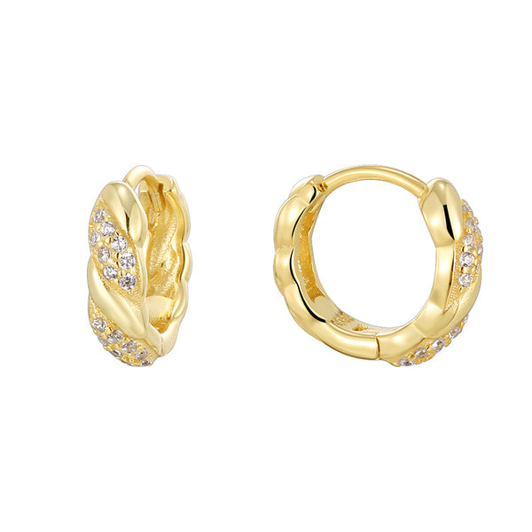 S925 Silver Zircon Gold plated Earring